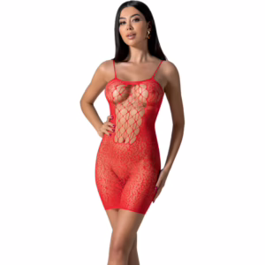 PASSION - BS096 BODYSTOCKING ROJO TALLA ÚNICA