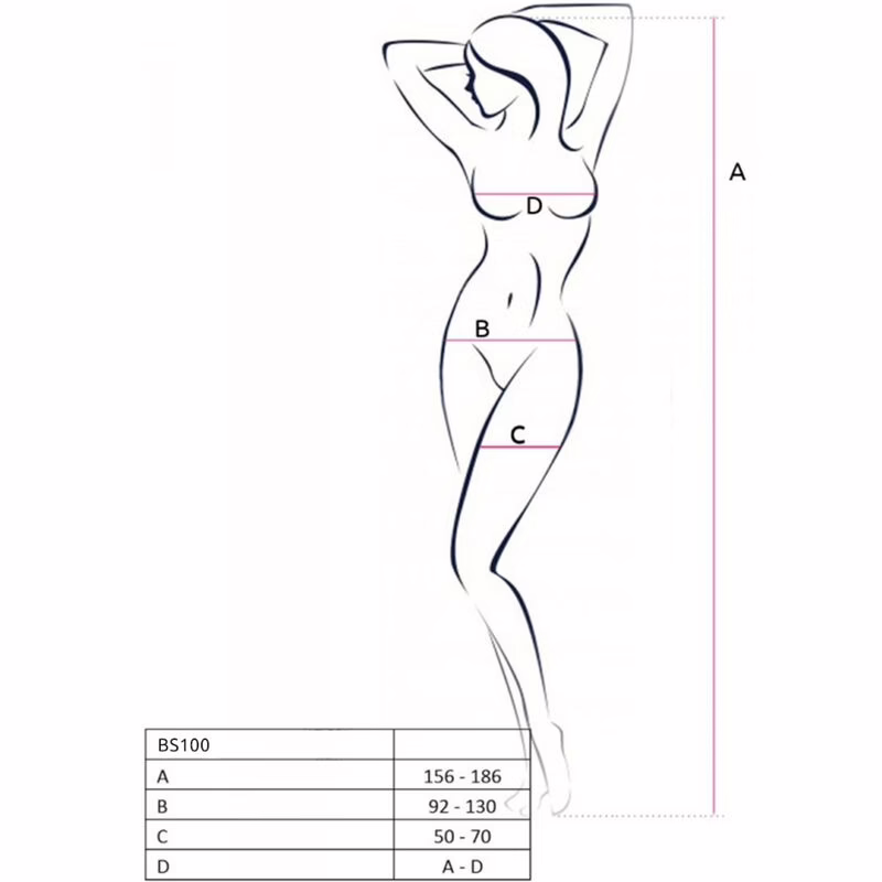 PASSION - BS100 BODYSTOCKING ROJO TALLA ÚNICA - Imagen 5