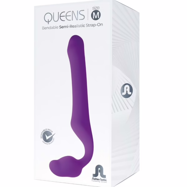 ADRIEN LASTIC - QUEENS STRAP-ON FLEXIBLE VIOLETA TALLA M - Imagen 10