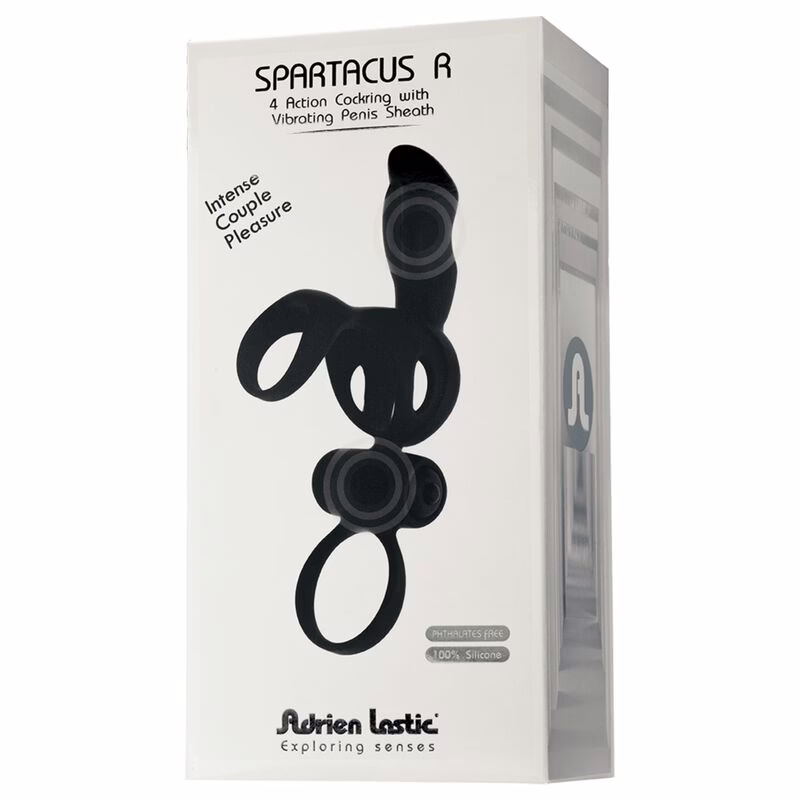 ADRIEN LASTIC - SPARTACUS ANILLO & FUNDA DE PENE CON VIBRADOR - Imagen 6