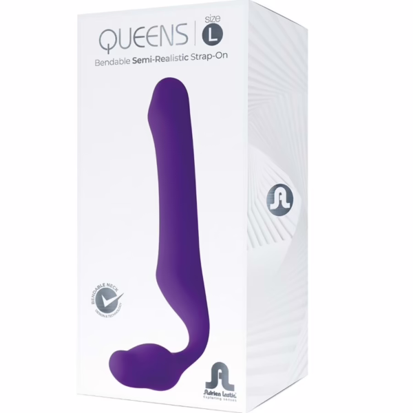 ADRIEN LASTIC - QUEENS STRAP-ON FLEXIBLE VIOLETA TALLA L - Imagen 10