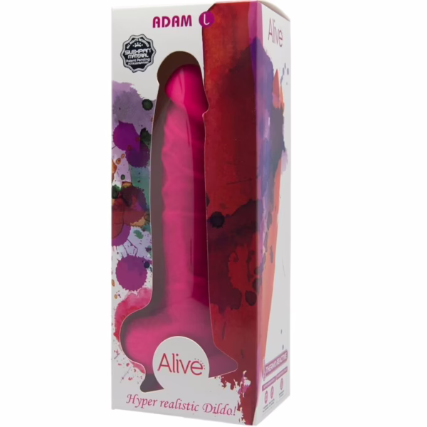 ALIVE - ADAM L PENE REALÍSTICO FUCSIA 19 CM - Imagen 4