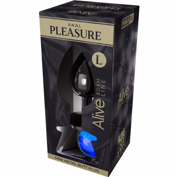 ALIVE - ANAL PLEASURE MINI PLUG METAL AZUL TALLA L - Imagen 4
