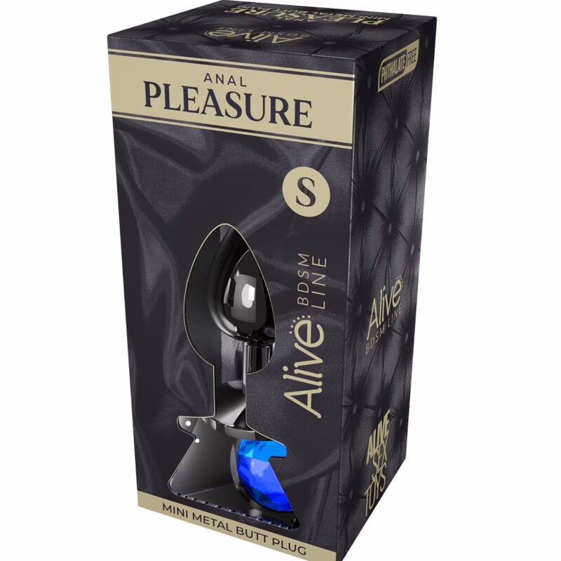 ALIVE - ANAL PLEASURE MINI PLUG METAL AZUL TALLA S - Imagen 2