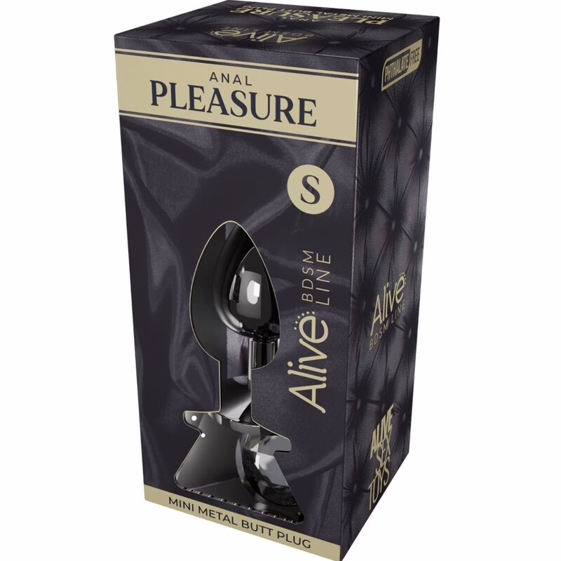 ALIVE - ANAL PLEASURE MINI PLUG METAL NEGRO TALLA S - Imagen 2