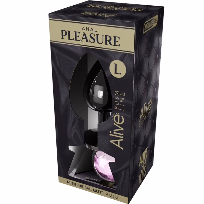 ALIVE - ANAL PLEASURE MINI PLUG METAL ROSA TALLA L - Imagen 2