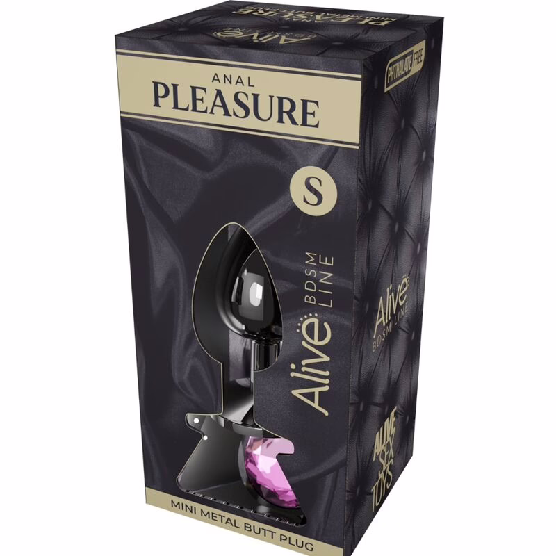 ALIVE - ANAL PLEASURE MINI PLUG METAL ROSA TALLA S - Imagen 2