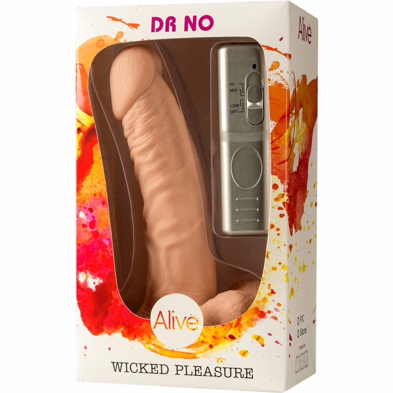 ALIVE - DR. NO PENE REALÍSTICO VIBRADOR 18 CM - Imagen 2