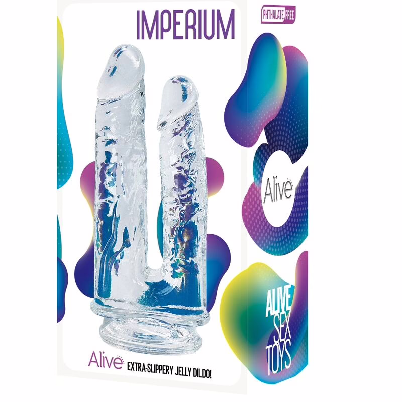 ALIVE - IMPERIUM PENE REALÍSTICO DOBLE TRANSPARENTE 12/14 CM - Imagen 2
