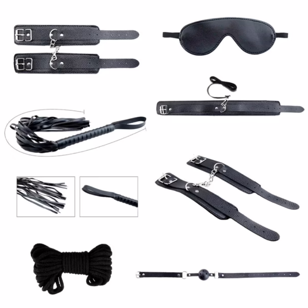 ALIVE - SECRET DESIRES KIT 7 PIEZAS BDSM NEGRO - Imagen 10