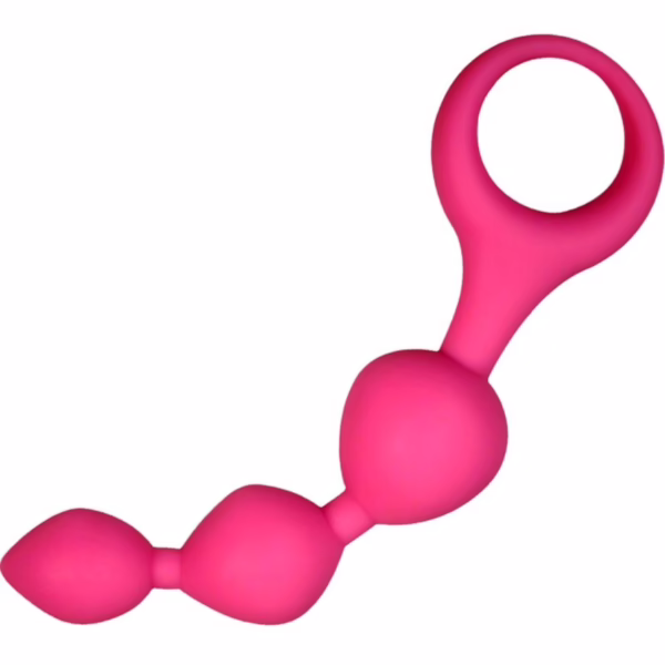 ALIVE - TRIBALL BOLAS ANALES SILICONA ROSA 15 CM - Imagen 3
