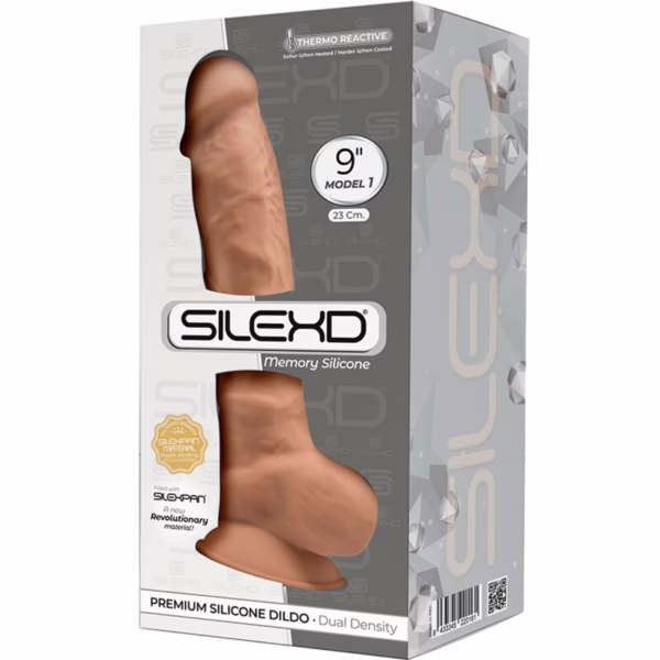 SILEXD - MODELO 1 PENE REALÍSTICO SILICONA PREMIUM SILEXPAN CARAMELO 23 CM - Imagen 6