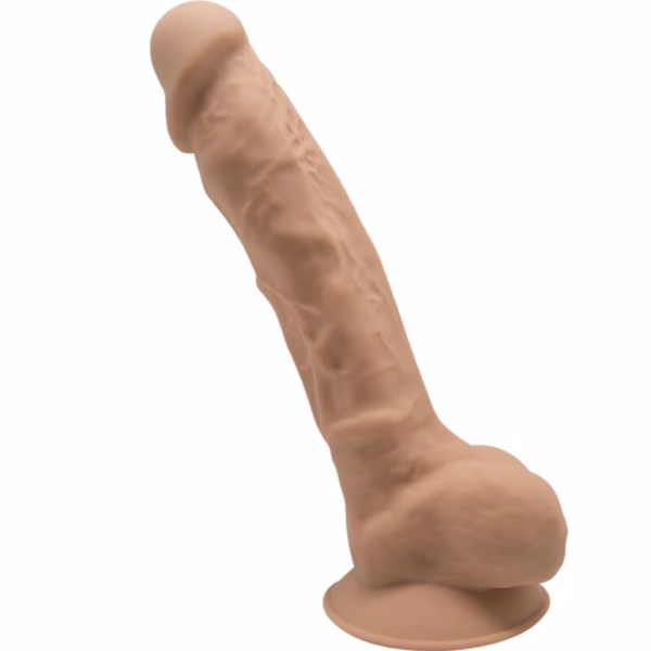 SILEXD - MODELO 1 PENE REALÍSTICO SILICONA PREMIUM SILEXPAN CARAMELO 23 CM - Imagen 4