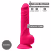 SILEXD - MODELO 1 PENE REALÍSTICO SILICONA PREMIUM SILEXPAN FUCSIA 24 CM - Imagen 5