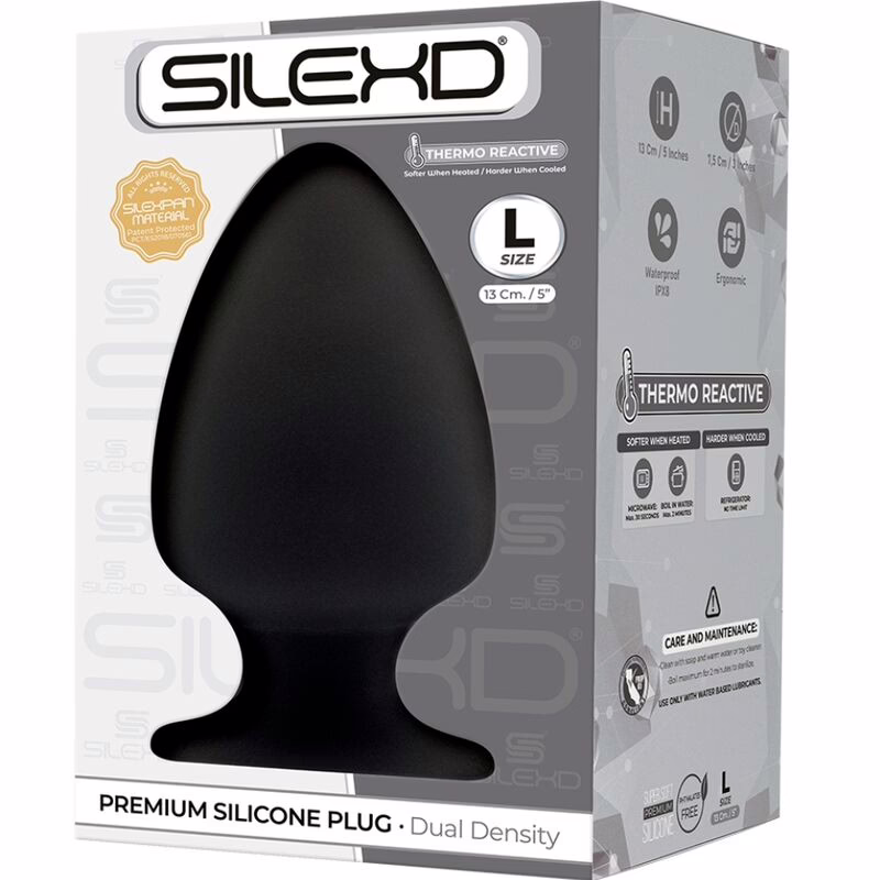 SILEXD - MODELO 1 PLUG ANAL SILICONA PREMIUM SILEXPAN PREMIUM TERMORREACTIVO TALLA L - Imagen 2