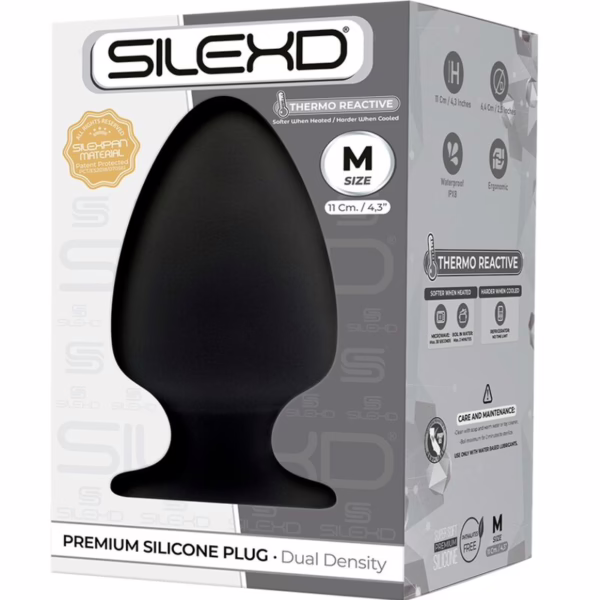 SILEXD - MODELO 1 PLUG ANAL SILICONA PREMIUM SILEXPAN PREMIUM TERMORREACTIVO TALLA M - Imagen 4