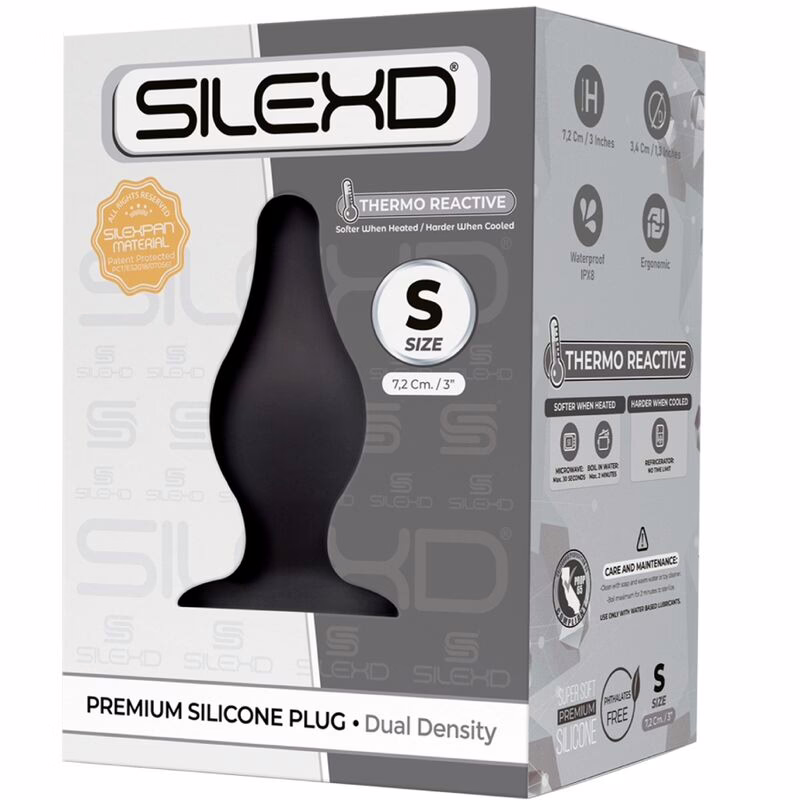 SILEXD - MODELO 2 PLUG ANAL SILICONA PREMIUM SILEXPAN PREMIUM TERMORREACTIVO TALLA S - Imagen 2