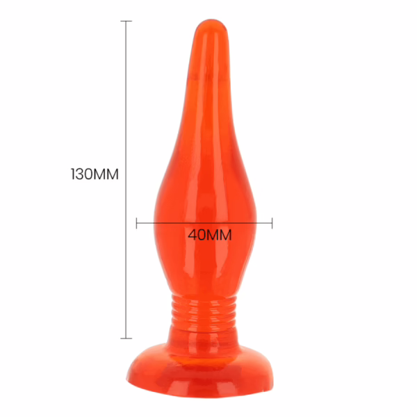 BAILE - PLUG ANAL TACTO SUAVE ROJO 14.2 CM - Imagen 11