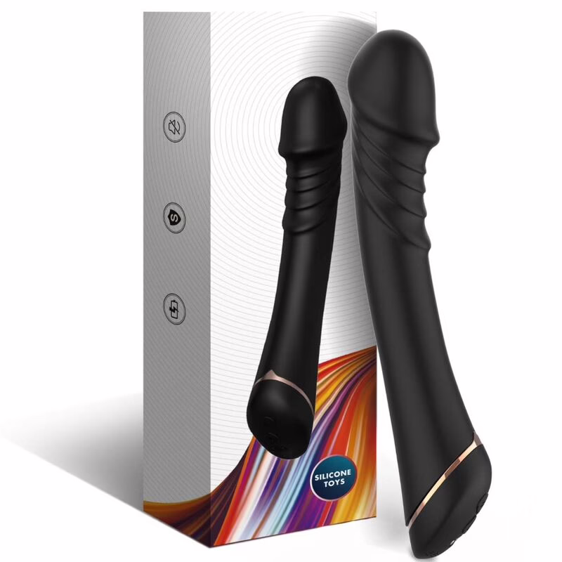 ARMONY - DILDO VIBRADOR SILICONA NEGRO - Imagen 4