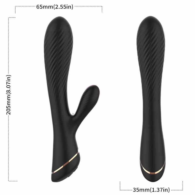 ARMONY - VIBRADOR RABBIT SILICONA NEGRO - Imagen 3