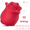 ARMONY - ROSA VIBRADOR ESTIMULADOR CON LENGUA CLITORIS 10 MODOS ROJO - Imagen 5