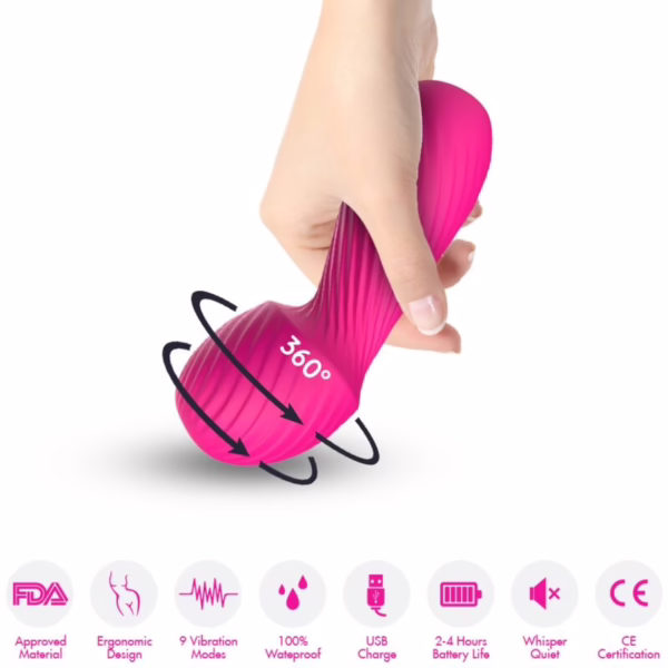 ARMONY - DAZZLE MASAJEADOR & VIBRADOR PEQUEÑO FUCSIA - Imagen 2