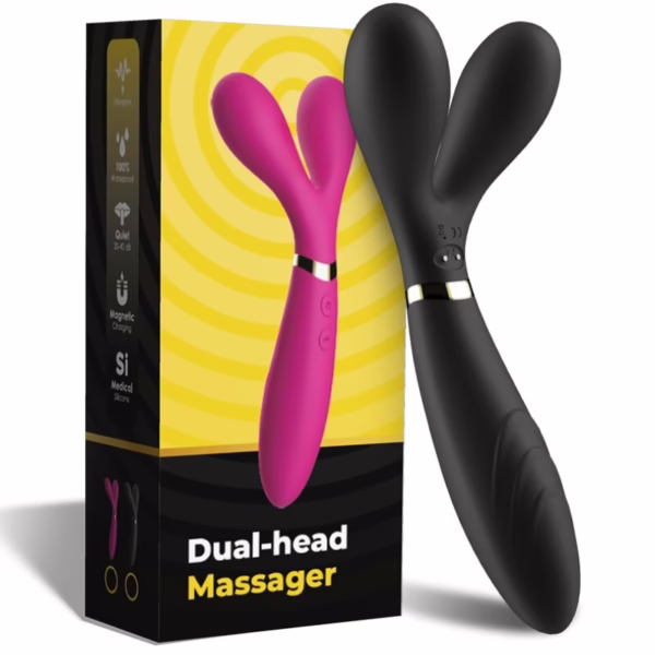 ARMONY - Y-WAND MASAJEADOR & VIBRADOR CABEZA DOBLE NEGRO - Imagen 5
