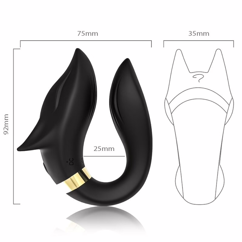 ARMONY - FOX VIBRADOR PAREJAS CONTROL REMOTO NEGRO - Imagen 3
