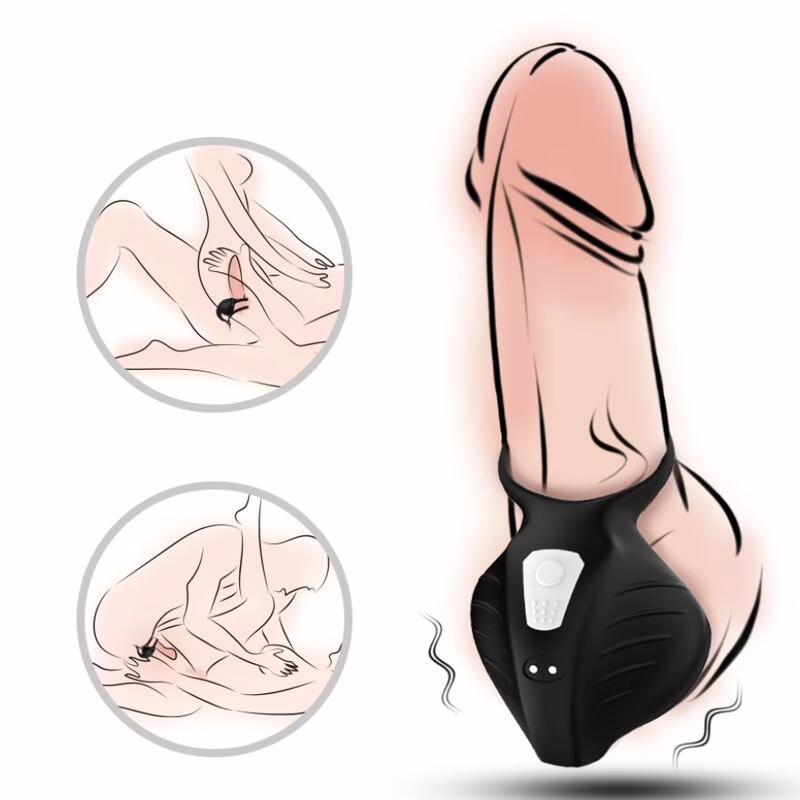 ARMONY - MANTA ANILLO VIBRADOR TESTÍCULOS CONTROL REMOTO NEGRO - Imagen 4