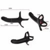 ARMONY - DILDO CON ANILLO & VIBRADOR CONTROL REMOTO NEGRO - Imagen 3