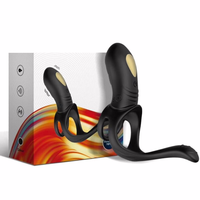 ARMONY - JOY JUMPER ANILLO VIBRADOR PAREJAS & PLUG ANAL CONTROL REMOTO NEGRO - Imagen 4