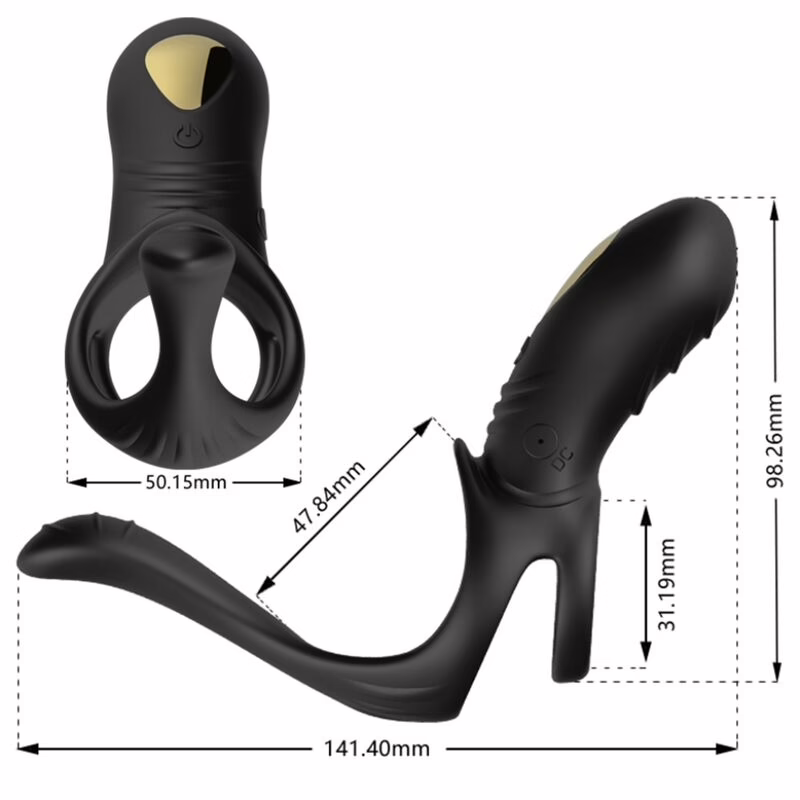 ARMONY - JOY JUMPER ANILLO VIBRADOR PAREJAS & PLUG ANAL NEGRO - Imagen 2