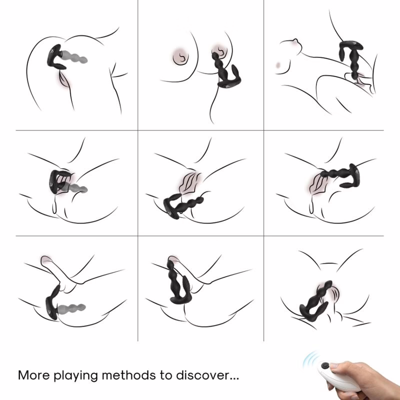 ARMONY - MANFUN VIBRADOR & ESTIMULADOR PLUG ANAL CONTROL REMOTO NEGRO - Imagen 2