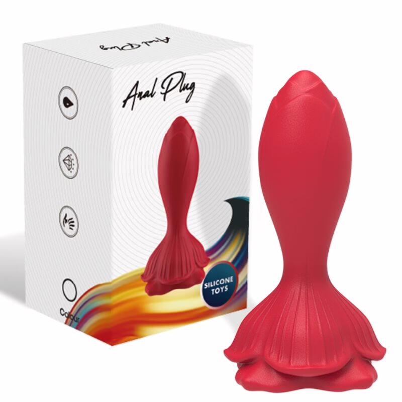 ARMONY - ROSA VIBRADOR & PLUG ANAL PEQUEÑO CONTROL REMOTO ROJO - Imagen 5