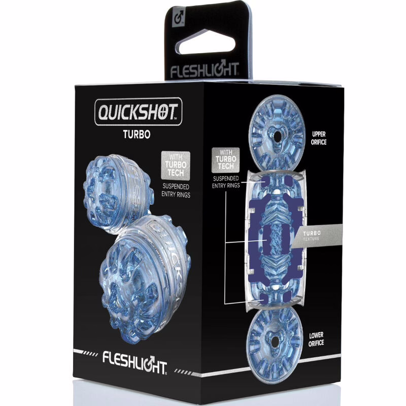 FLESHLIGHT - MASTURBADOR QUICKSHOT TURBO BLUE ICE - Imagen 7