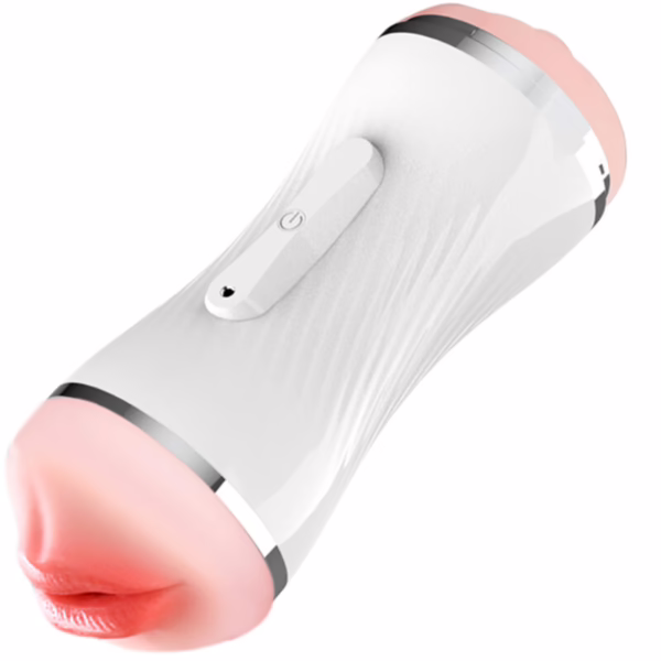 ARMONY - MASTURBADOR VIBRADOR DOBLE VAGINA & BOCA BLANCO - Imagen 7