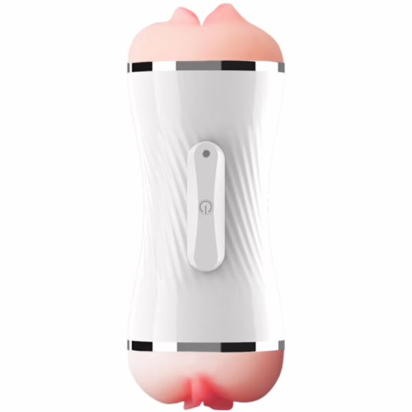 ARMONY - MASTURBADOR VIBRADOR DOBLE VAGINA & BOCA BLANCO - Imagen 5