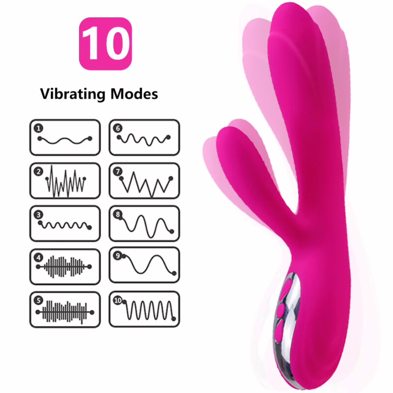 ARMONY - VIBRADOR & ESTIMULADOR FLEXIBLE EFECTO CALOR FUCSIA - Imagen 3