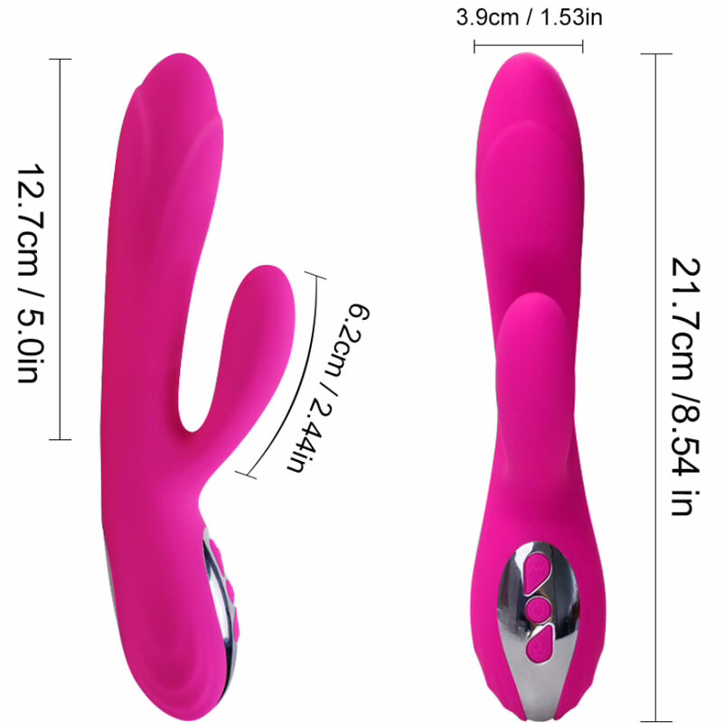 ARMONY - VIBRADOR & ESTIMULADOR FLEXIBLE EFECTO CALOR FUCSIA - Imagen 2