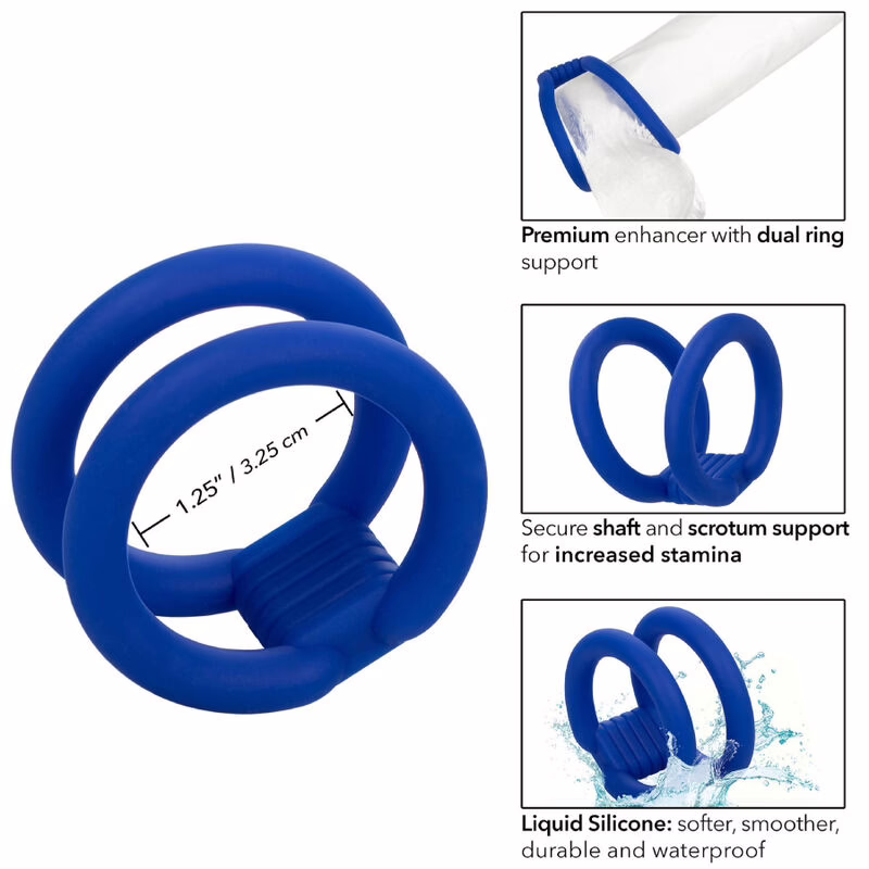 CALEXOTICS - ADMIRAL JAULA DOBLE PARA PENE AZUL - Imagen 4