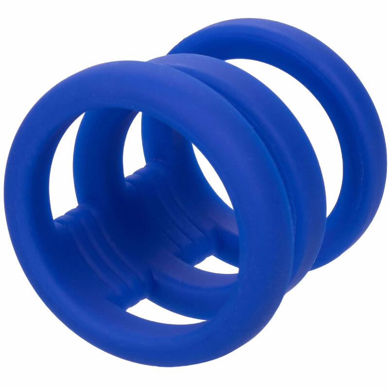 CALEXOTICS - ADMIRAL JAULA TRIPLE PARA PENE AZUL - Imagen 2
