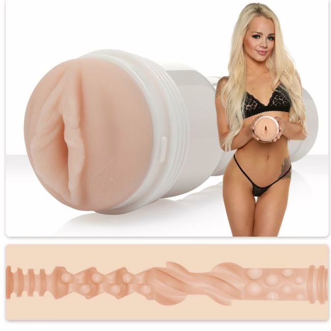 FLESHLIGHT - ELSA JEAN VAGINA TASTY + UNIVERSAL LAUNCH + LUBRICANTE AQUA QUALITY 50 ML - Imagen 2