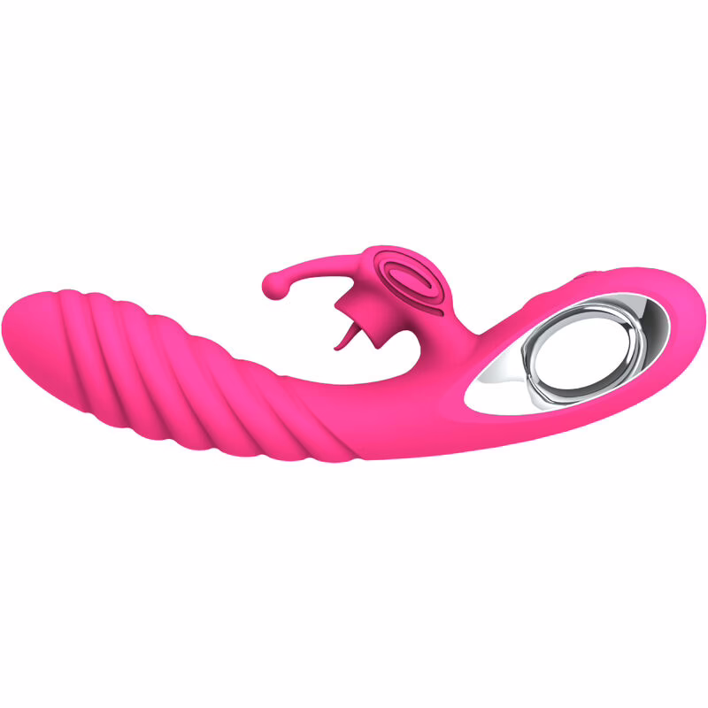 ARMONY - VICKY VIBRADOR RABBIT CON LENGUA PULL RING FUCSIA - Imagen 3