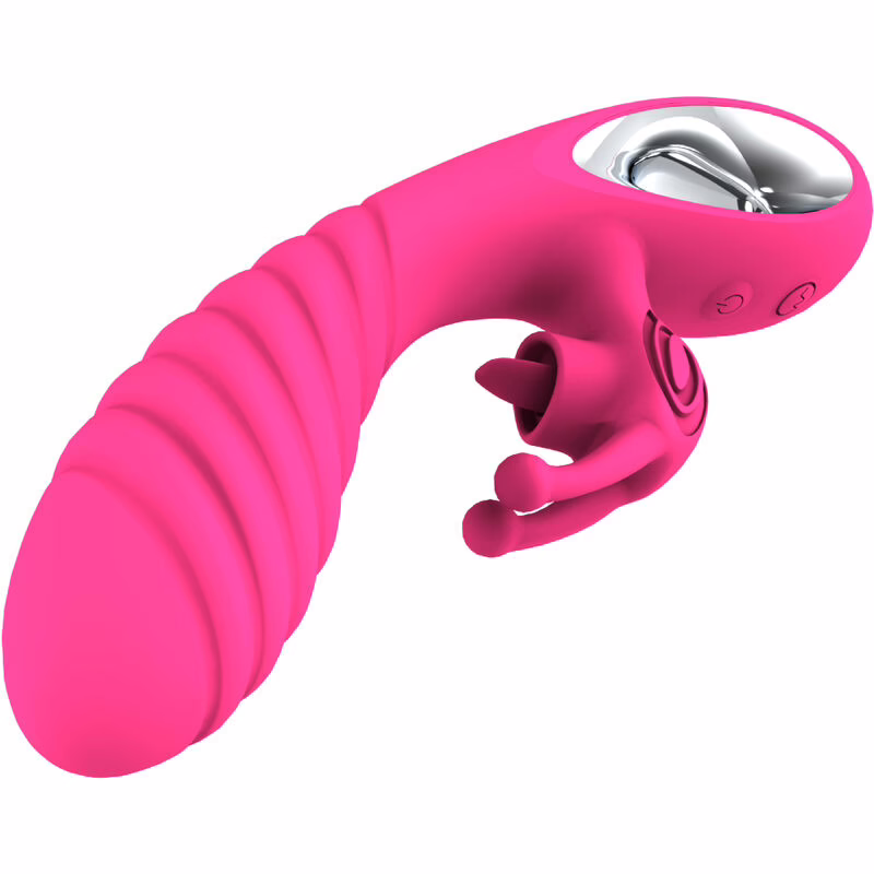 ARMONY - VICKY VIBRADOR RABBIT CON LENGUA PULL RING FUCSIA - Imagen 4