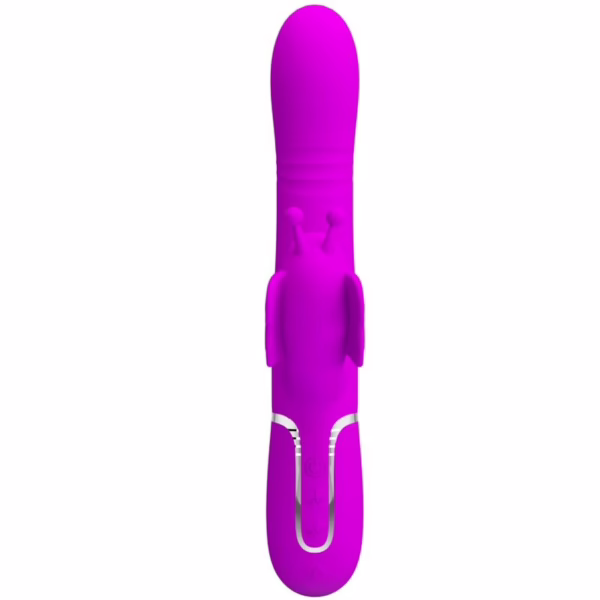 PRETTY LOVE - VIBRADOR RABBIT MULTIFUNCIÓN 4 EN 1 MARIPOSA FUCSIA - Imagen 13