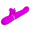 PRETTY LOVE - VIBRADOR RABBIT MULTIFUNCIÓN 4 EN 1 MARIPOSA FUCSIA - Imagen 15