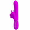 PRETTY LOVE - VIBRADOR RABBIT MULTIFUNCIÓN 4 EN 1 MARIPOSA FUCSIA - Imagen 12