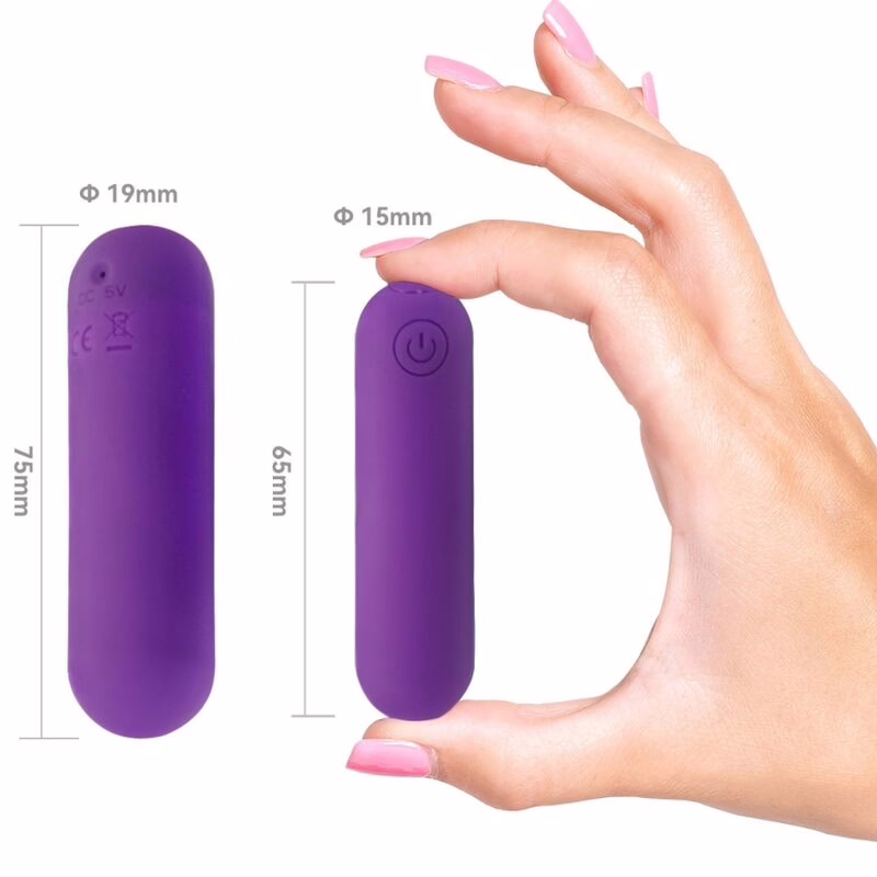 ARMONY - SPLASH HAHA BALA VIBRADORA SILICONA 10 VIBRACIONES 75 X 19 CM MORADO - Imagen 4