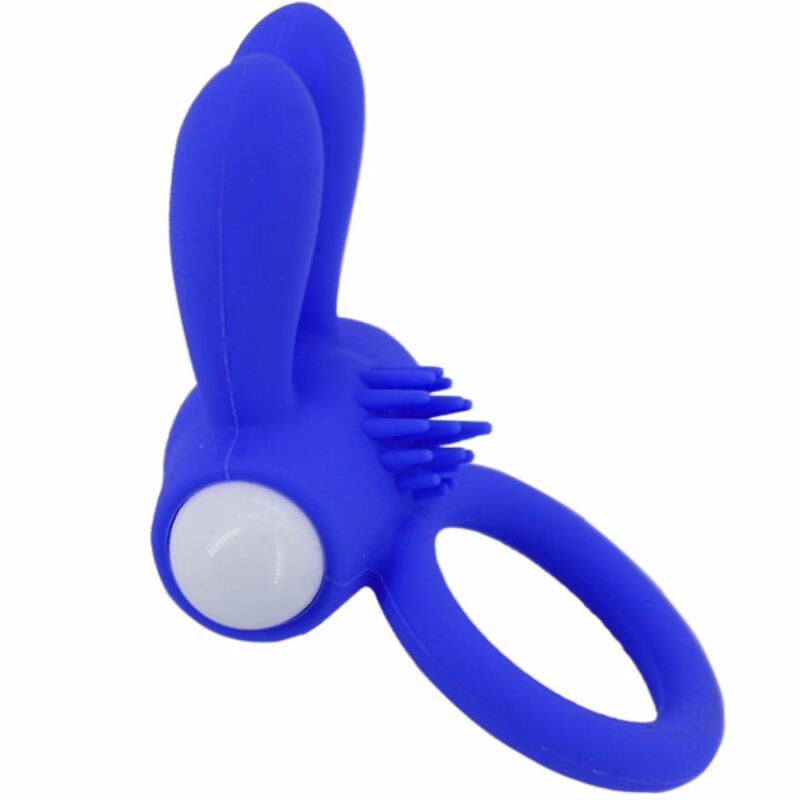 ARMONY - MR BUNNY ANILLO VIBRADOR SILICONA AZUL - Imagen 3