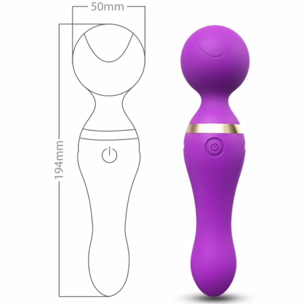 ARMONY - FREEZA MASAJEADOR & VIBRADOR CABEZA FLEXIBLE VIOLETA - Imagen 2